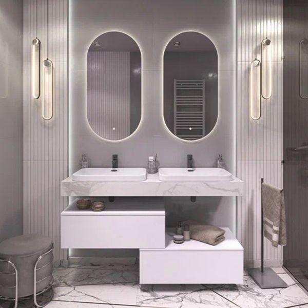 Столешница Velvex Unit 140, белый мрамор