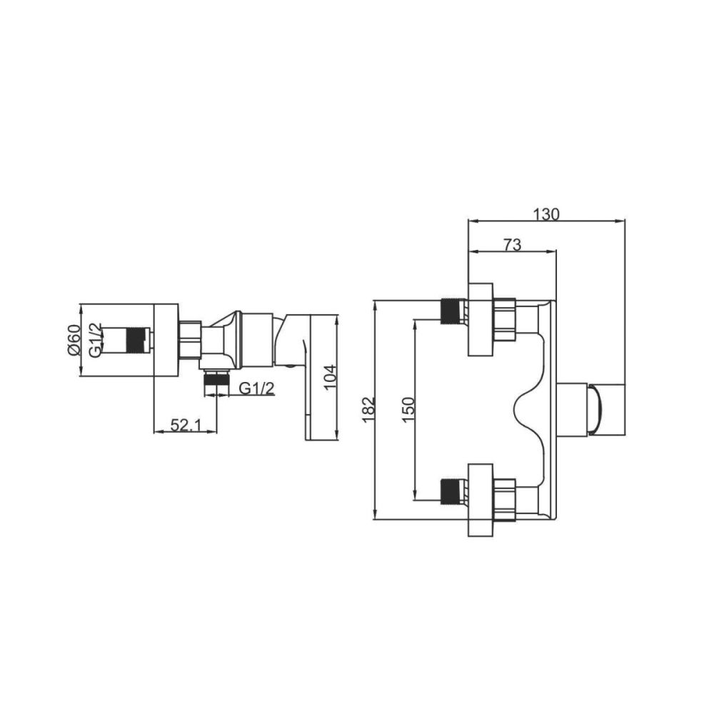 Смеситель для душа FASHUN A2085, хром
