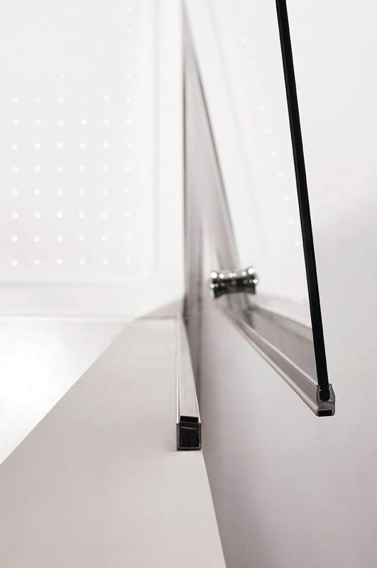 Душевая дверь в нишу Cezares Eco B-2 80 профиль Хром стекло прозрачное