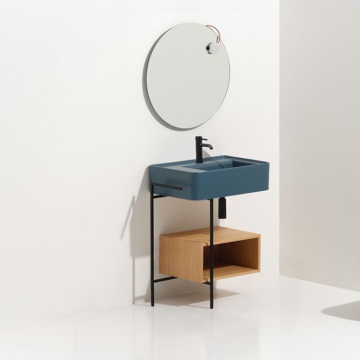 SIMAS RATIO  Раковина чаша подвеснаям 75x46xh18 см, с 1 отв. для смесителя, без перелива, цвет NAVY MATT