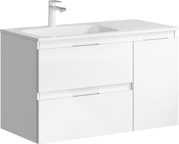 Accent тумба под умывальник левая, цвет белый, 90 см