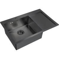 Кухонная мойка ZorG Grafit PVD 7851-L GRAFIT Графит Кухонная мойка ZorG Grafit PVD 7851-L GRAFIT Графит