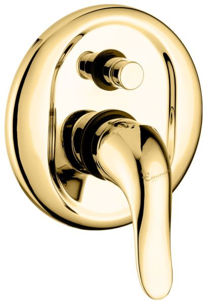 Emmevi Duka, смеситель внутристенный на 2 выхода, цвет золото