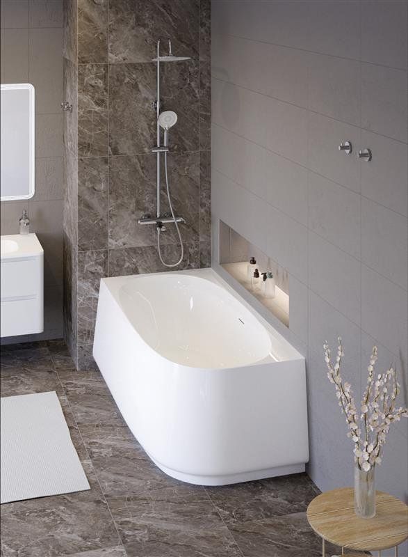 Акриловая ванна угловая левосторонняя CEZARES CZR-LUX-CORNER-165-80-58-L, артикул CZR-LUX-CORNER-165-80-58-L