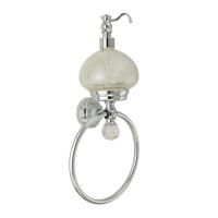 CRISTALIA Дозатор жидкого мыла с кольцом настенный, стекло/хром/SWAROVSKI