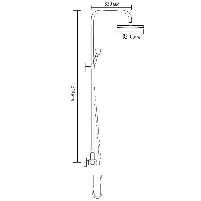 Душевая система Bronze de Luxe Royal 10121PF Бронза