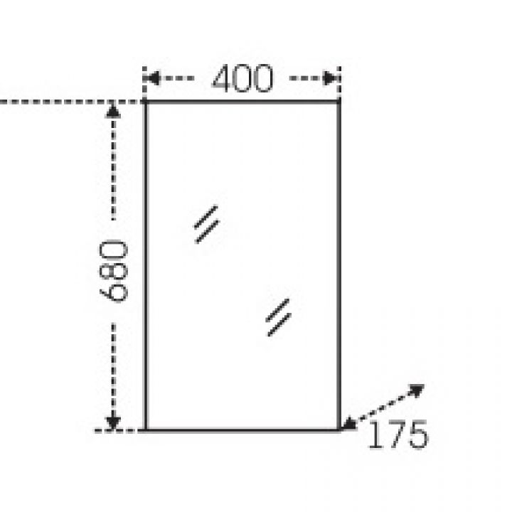 Зеркало СаНта Сити 40 101202, с полочкой