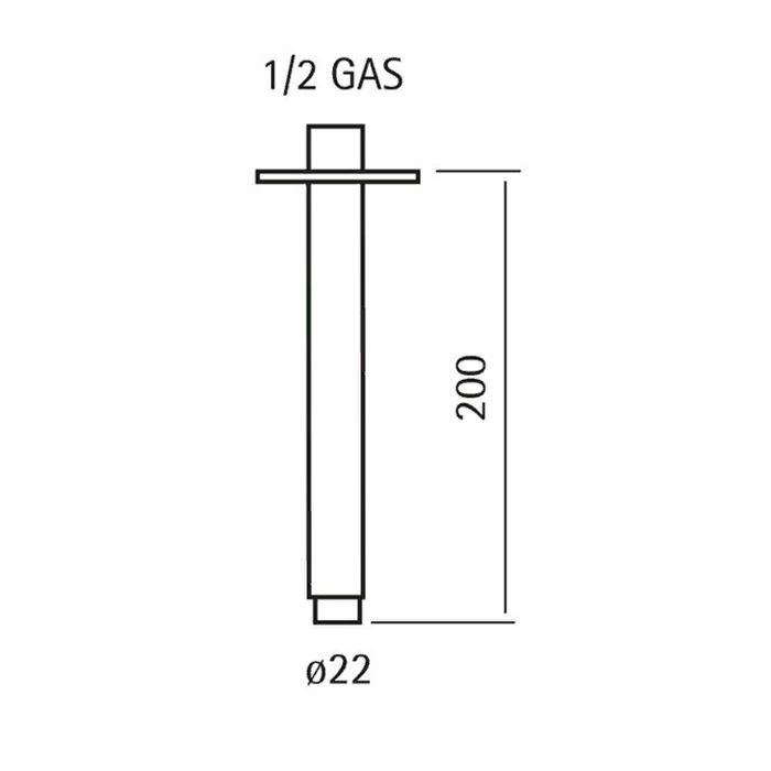 CISAL XION Держатель верхнего душа 200 мм., потолочный монтаж, нерж сталь CISAL XION Держатель верхнего душа 200 мм., потолочный монтаж, нерж сталь