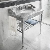 3SC  Консоль Regale 95х60хh77см, с 1 раковиной, сифоном, полкой и полотенцедердателями,цвет: хром 3SC  Консоль Regale 95х60хh77см, с 1 раковиной, сифоном, полкой и полотенцедердателями,цвет: хром