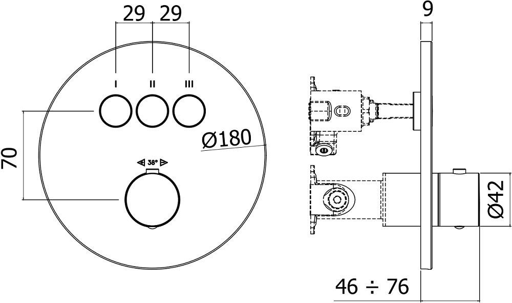 Смеситель для душа Paffoni Compact Box CPT019HG