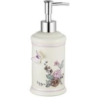 Дозатор для жидкого мыла Fora Butterfly FOR-BF021 Хром Белый с декором Дозатор для жидкого мыла Fora Butterfly FOR-BF021 Хром Белый с декором