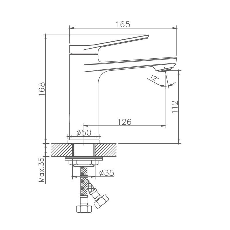 Смеситель для раковины Maretii Viola-GM VAG32RF572, оружейная сталь, артикул VAG32RF572