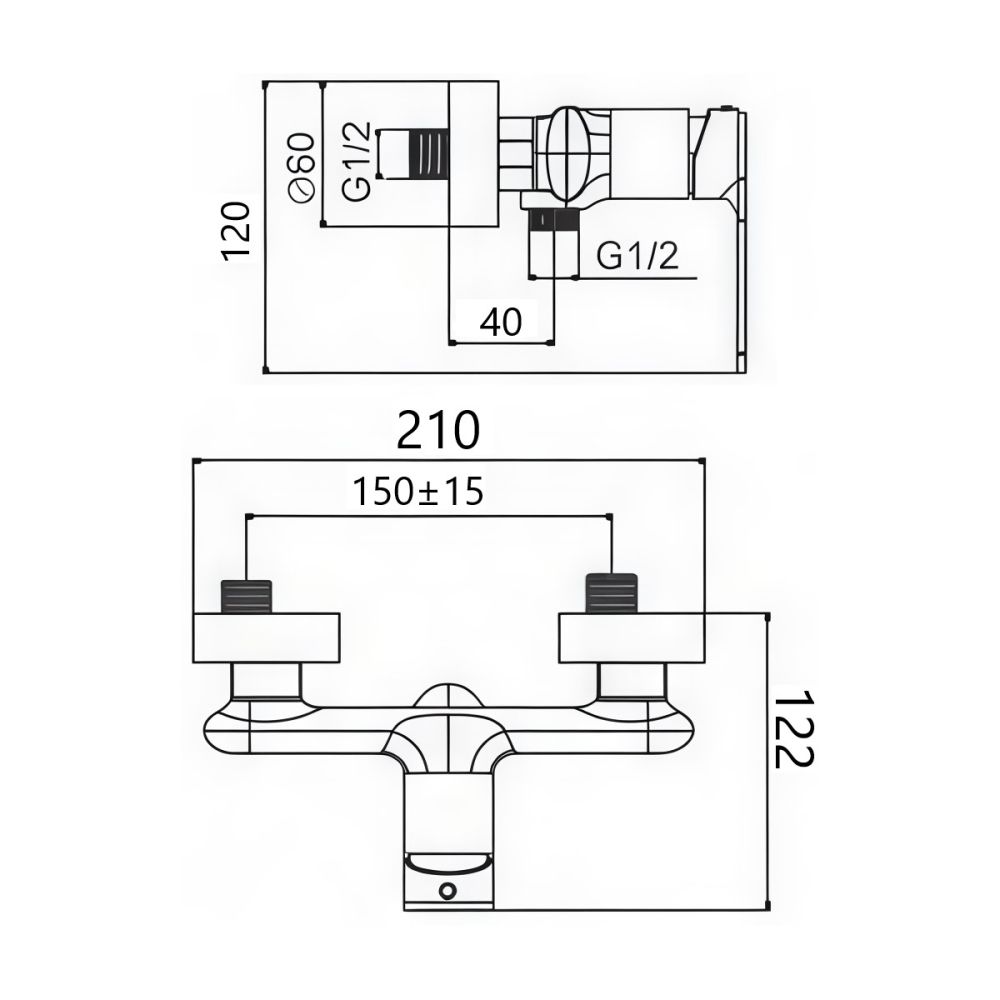 Смеситель для душа Maretti Aria AR35R845, хром, артикул AR35R845