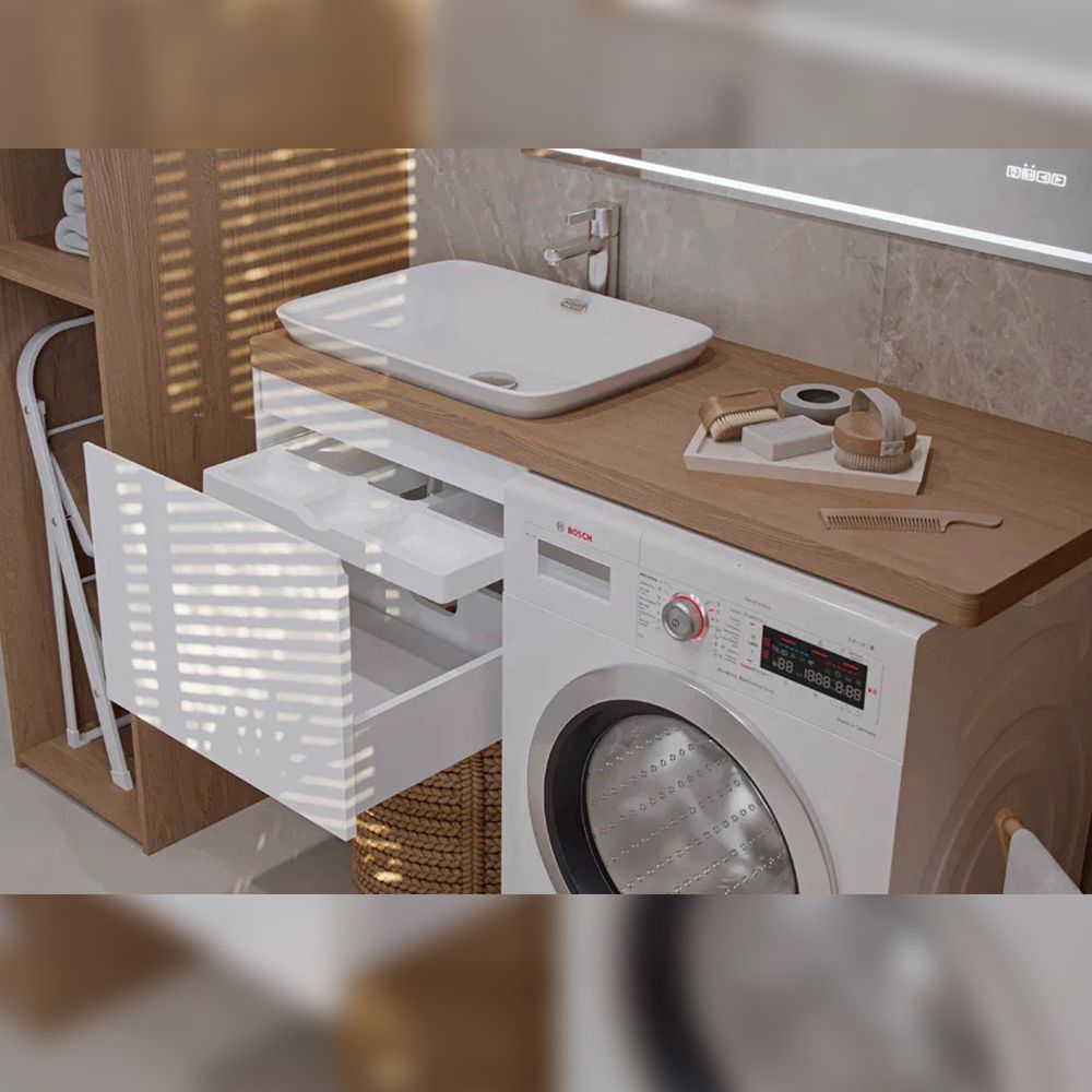 Тумба под раковину подвесная Velvex Klaufs tp.KLA.56.1Y, 55 см, артикул tp.KLA.56.1Y