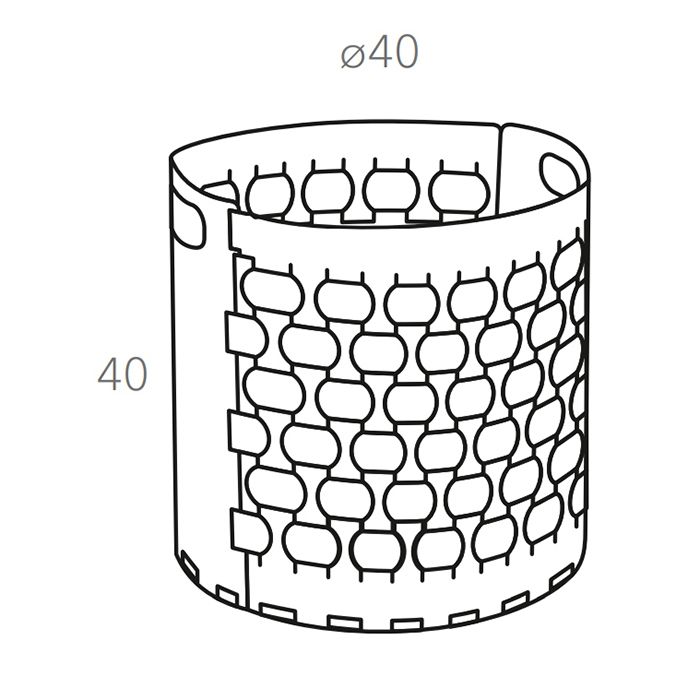ADJ Круглая корзина Dubai, D40xH40 см., цвет: панна котта/белый ADJ Круглая корзина Dubai, D40xH40 см., цвет: панна котта/белый