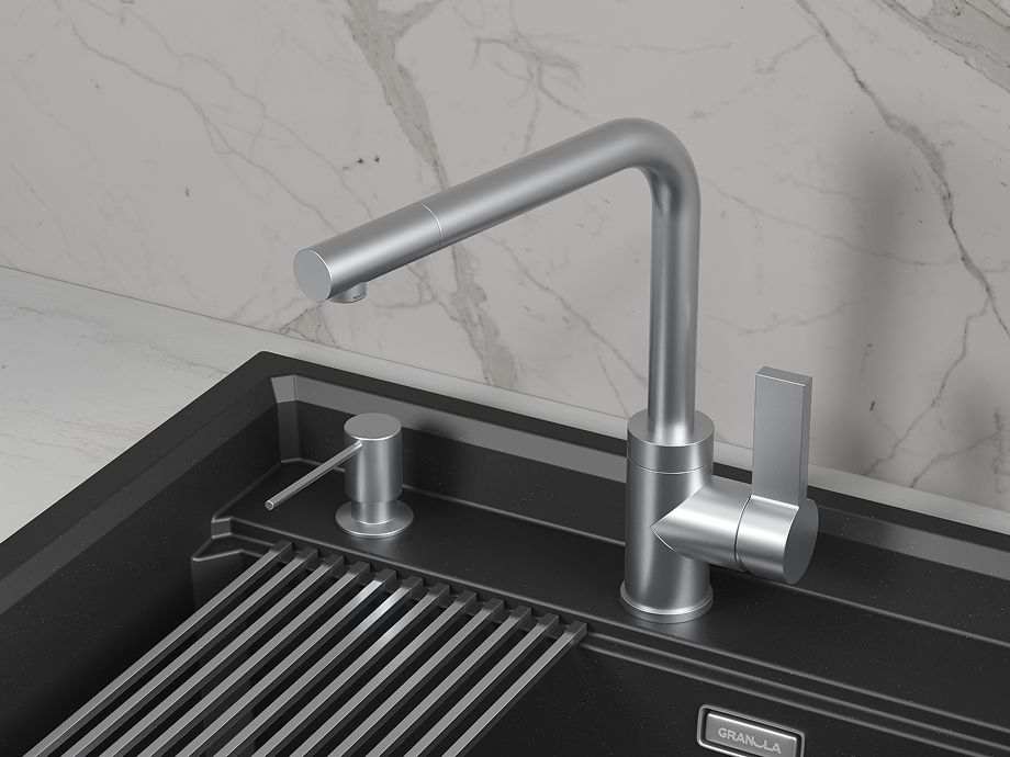 Смеситель для кухни Granula (5504, НЕРЖ), артикул 5504, НЕРЖ