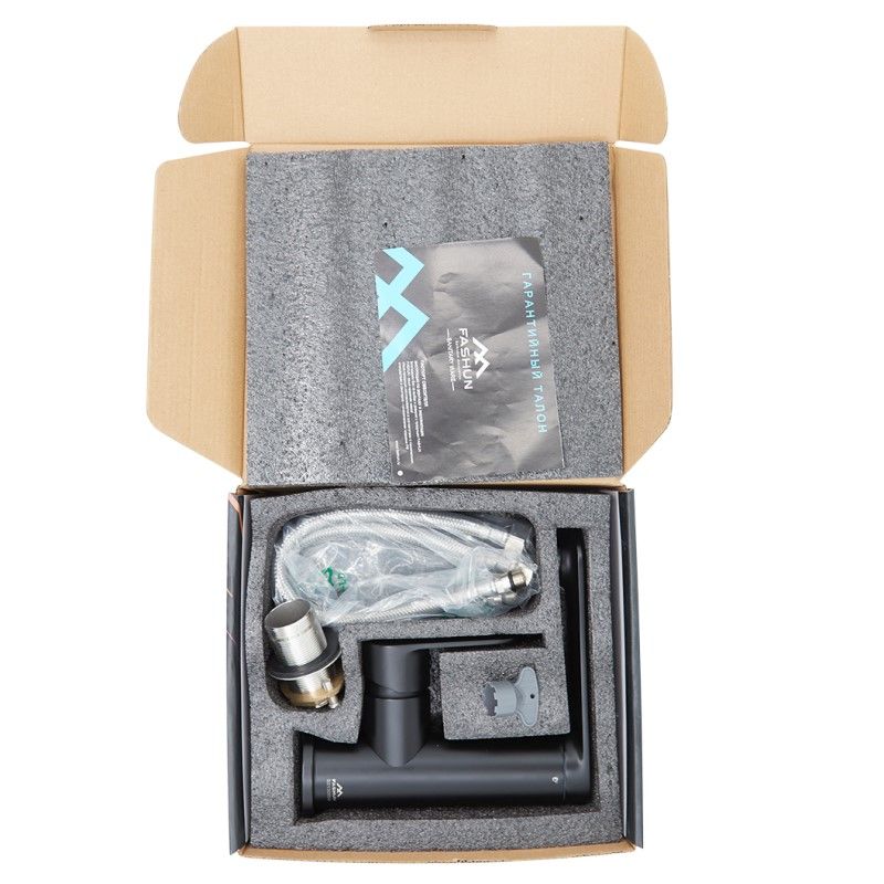 Смеситель для раковины FASHUN A8885-7, чёрный