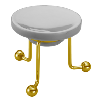 CISAL Arcana Мыльница настольная керамическая, цвет белый/золото