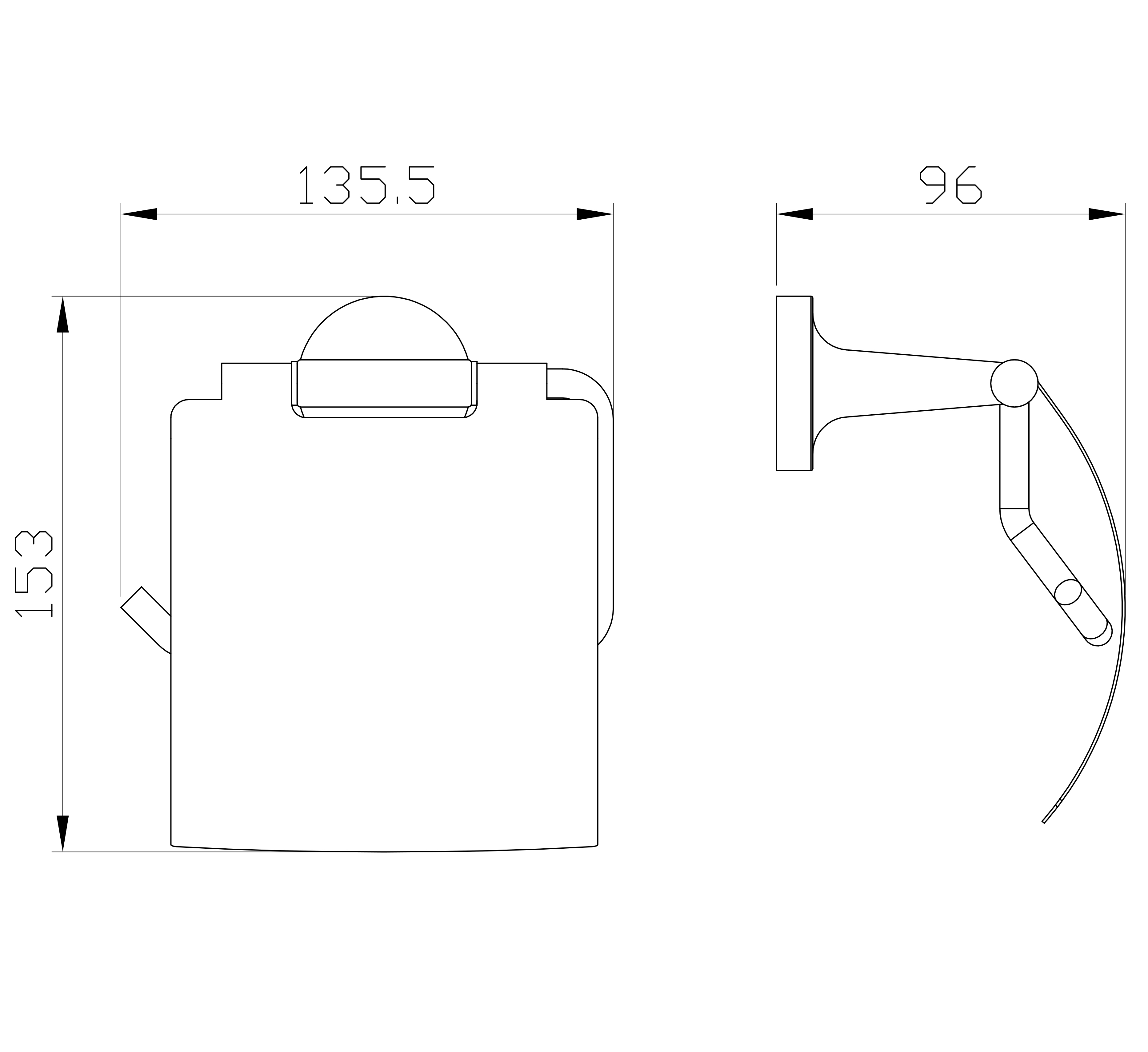 Держатель для туалетной бумаги с крышкой WONZON & WOGHAND SIMPLE, Хром (WW-6526)