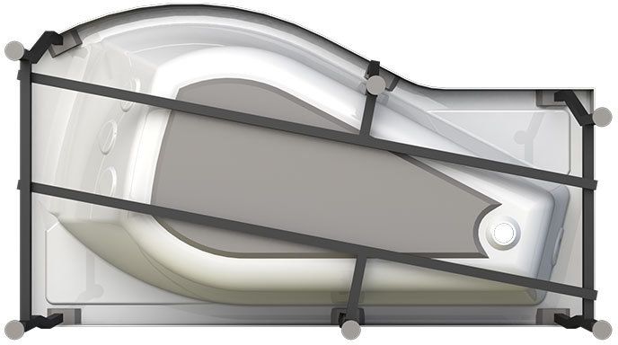 Акриловая ванна Radomir Vannesa Миранда 168x95 L 2-01-0-1-1-209 Белая без гидромассажа