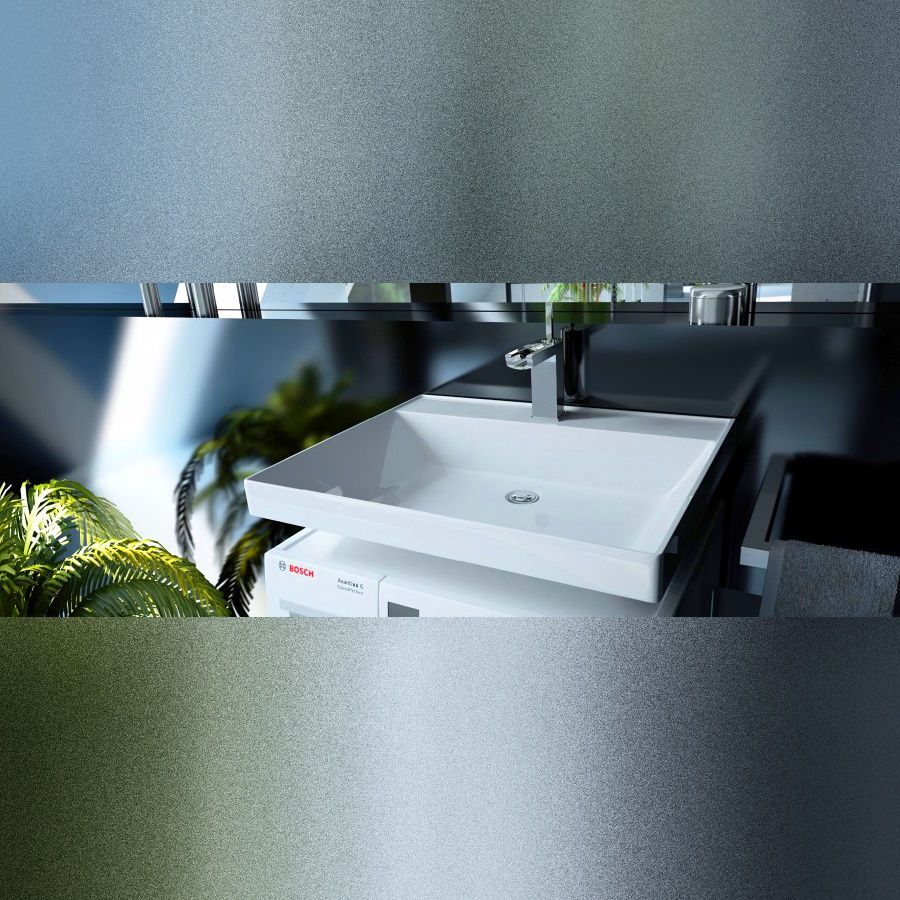 Раковина над стиральной машиной Maretti SF13SM07-844, белая, артикул SF13SM07-844