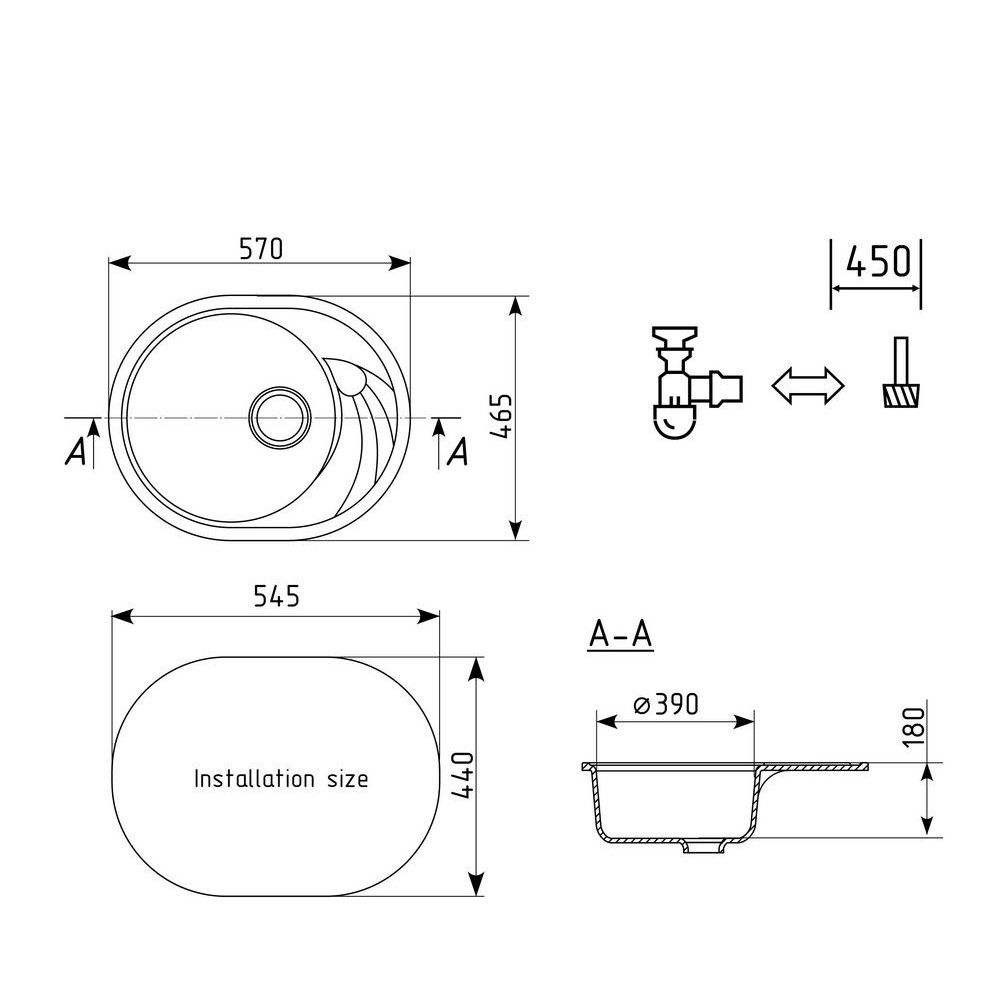 Кухонная мойка Ulgran U-403-341, ультра-белый, артикул U-403-341
