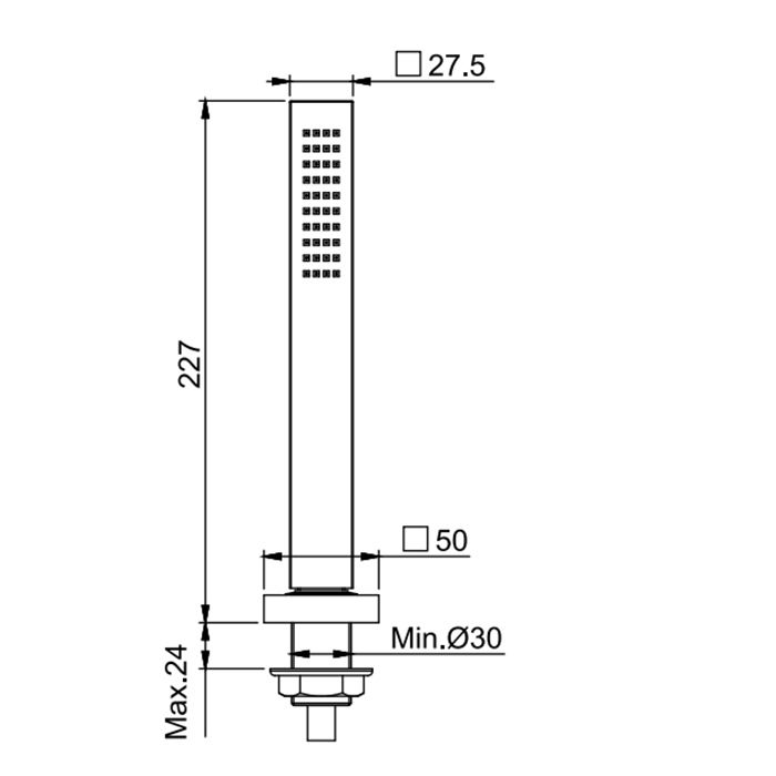 FIMA|Carlo Frattini Wellness Душевой комплект на борт ванны, с ручным душем, держателем и шлангом 1500 мм., цвет хром FIMA|Carlo Frattini Wellness Душевой комплект на борт ванны, с ручным душем, держателем и шлангом 1500 мм., цвет хром