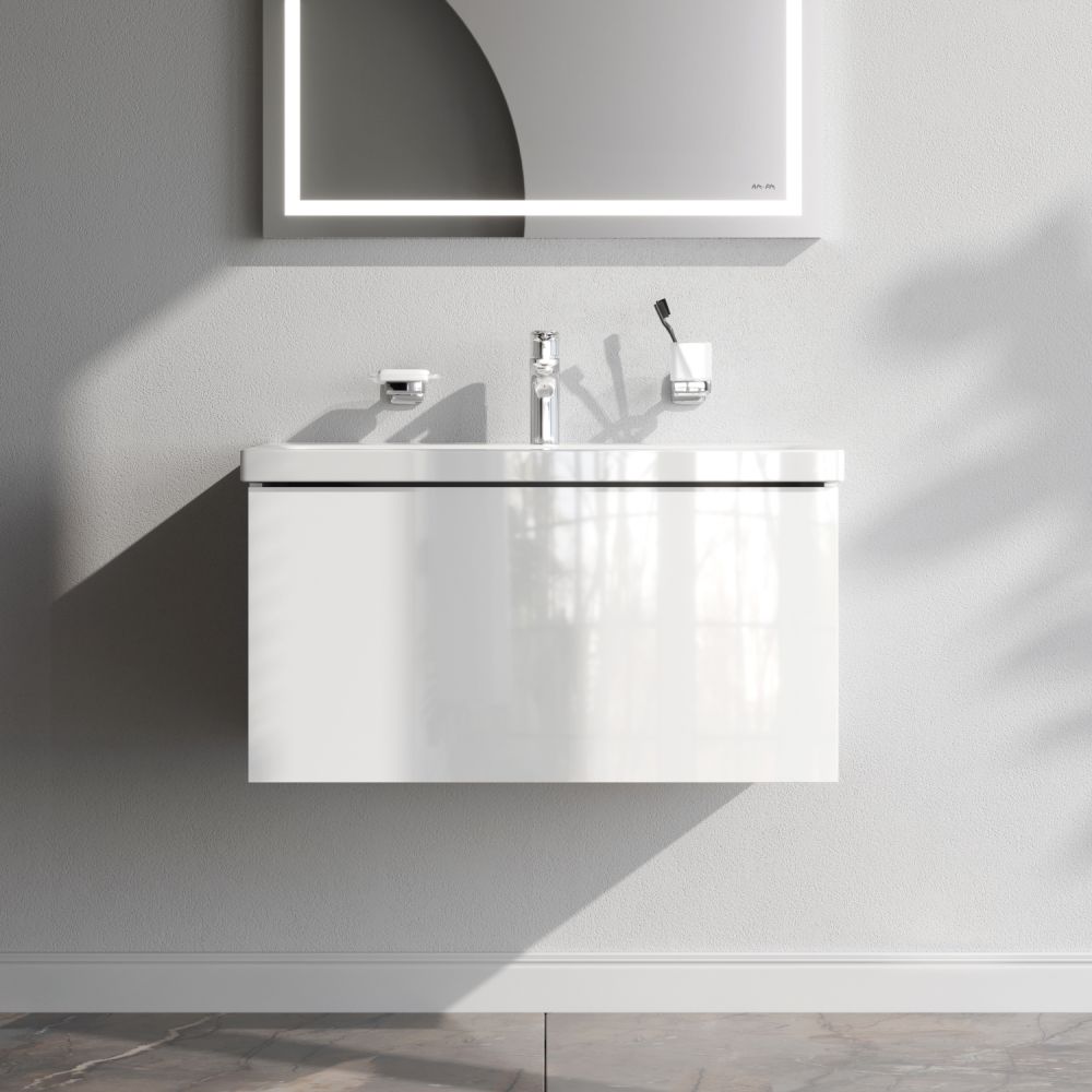 M90FHX07521WG GEM, База под раковину, подвесная, 75 см, 1 ящик push-to-open, цвет: белый, глянец M90FHX07521WG GEM, База под раковину, подвесная, 75 см, 1 ящик push-to-open, цвет: белый, глянец