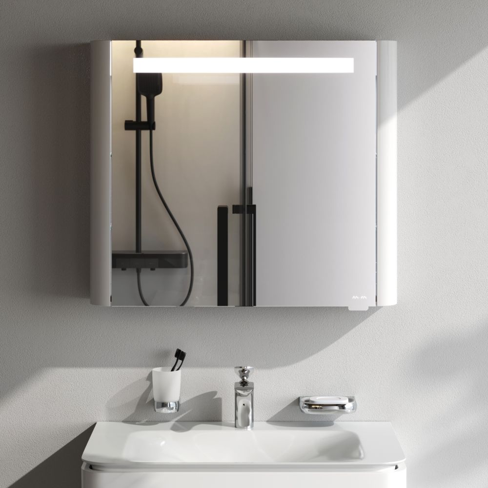 M30MCR0801WG Sensation, зеркало, зеркальный шкаф, правый,80 см, с подсветкой, белый, глянец, шт M30MCR0801WG Sensation, зеркало, зеркальный шкаф, правый,80 см, с подсветкой, белый, глянец, шт