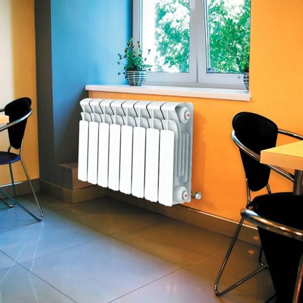 Биметаллический радиатор Rifar Base Ventil 500 8 секций R с нижним подключением, артикул 54033 (прав.)