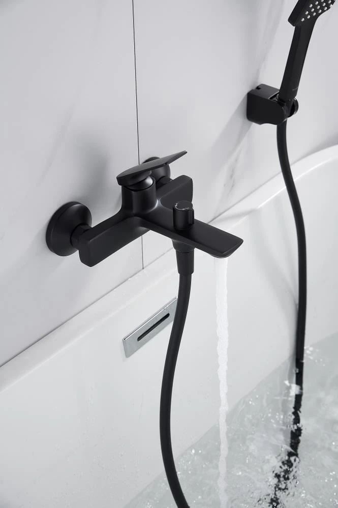 Смеситель для ванны Knotlor KN-71/BL, черный, артикул KN-71/BL