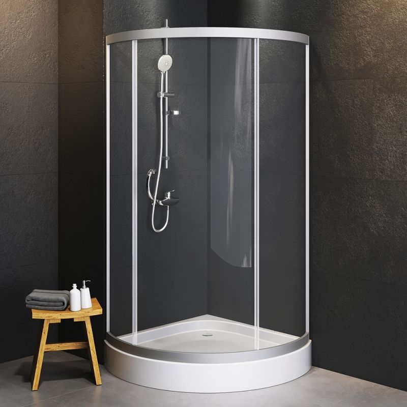 Душевой уголок AM.PM Bliss L 90x90 W53G-315-090MT64 радиальный профиль матовый Хром, стекло прозрачное Душевой уголок AM.PM Bliss L 90x90 W53G-315-090MT64 радиальный профиль матовый Хром, стекло прозрачное