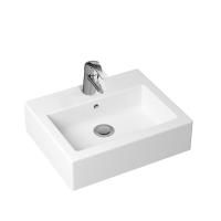 Комплект 2 в 1 Lavinia Boho Bathroom Sink 21510459, накладная фарфоровая раковина 50.5 см, смеситель с донным клапаном