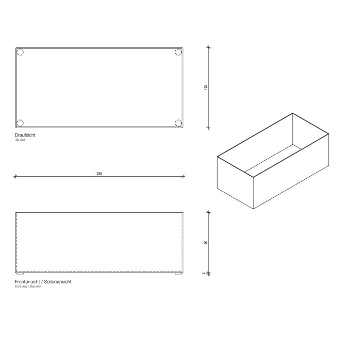 Decor Walther DW 361 Бокс универсальный 25x12x9см, цвет: темная бронза ЗАКАЗ ПО ЗАПРОСУ