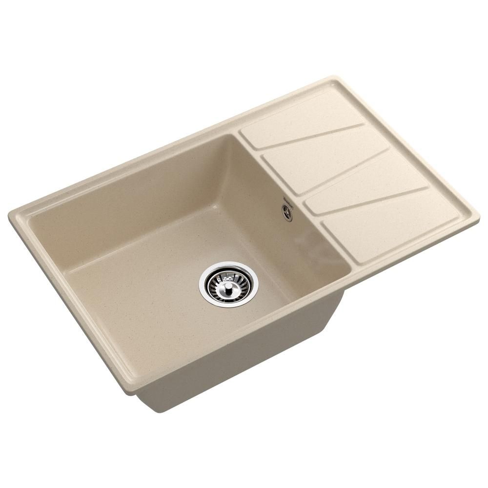 Кухонная мойка GranFest VERTEX 780L, кашемир, артикул V-780L кашемир