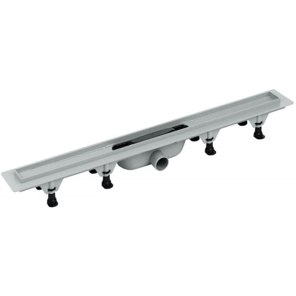 Пластиковый сливной канал с сеткой из нержавеющей стали 1, L = 855 мм, сухой клапан