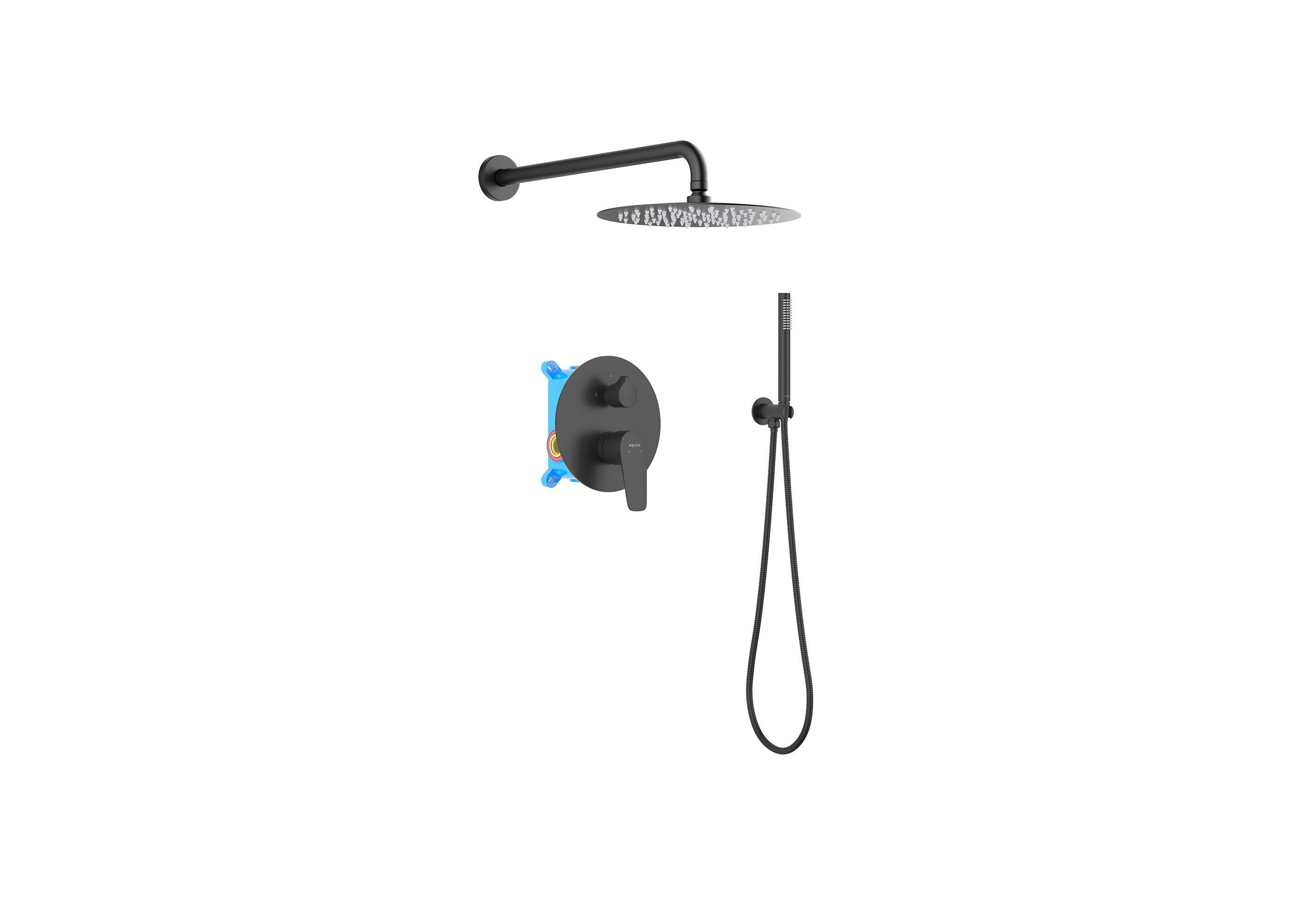 Set 3 в 1 душевой комплект AQUATEK, матовый черный AQ1172MB БЕТТА Set 3 в 1 душевой комплект AQUATEK, матовый черный AQ1172MB БЕТТА