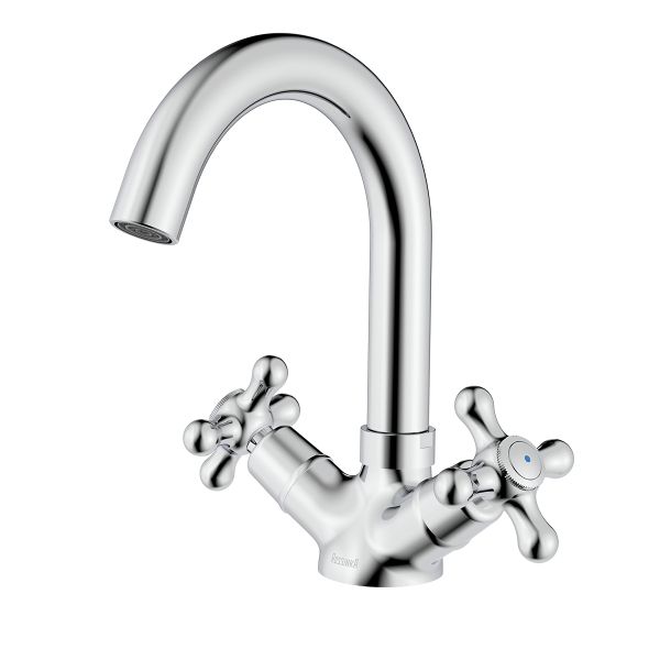 Смеситель Rossinka для раковины с поворотным изливом (H02-64)