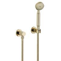 THG ISLAND Душевой комплект с ручным душем, держатель, подвод воды и шланг 1500 мм., цвет Soft gold