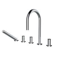 Смеситель для ванны и душа, Laufen, Kartell by, тип открывания воды-двухвентильный, тип регулирования воды-керамический картридж, тип установки-на борт ванны, отверстия для монтажа-5, вынос излива, мм-173, цвет-хром Смеситель для ванны и душа, Laufen, Kartell by, тип открывания воды-двухвентильный, тип регулирования воды-керамический картридж, тип установки-на борт ванны, отверстия для монтажа-5, вынос излива, мм-173, цвет-хром