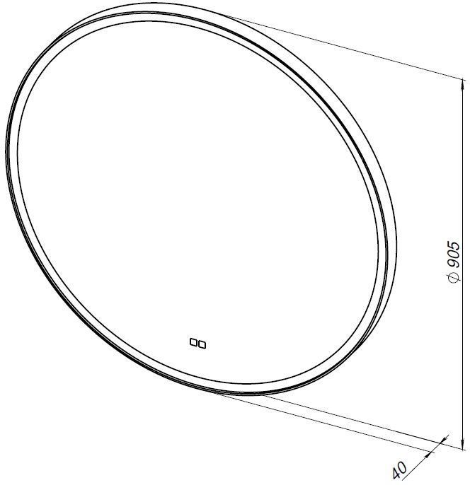 Зеркало Aquanet Тренд 90 черный Зеркало Aquanet Тренд 90 черный