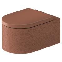 Duravit  Millio Унитаз подвесной  декор &quot;Pattern&quot;  370х570 мм, крепление в компл.,цвет матовая корица