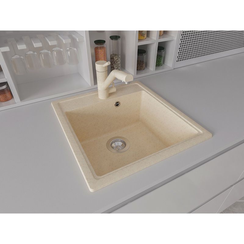 Кухонная мойка Dr. Gans НИКА 25.070.B0470.403, латте, артикул 25.070.B0470.403