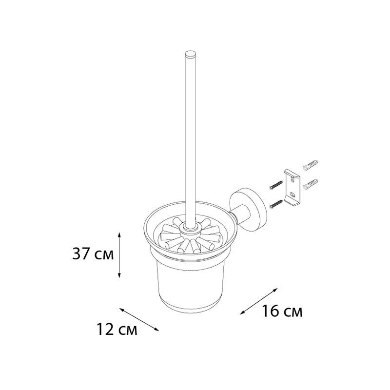 Ершик FIXSEN COMFORT BLACK FX-86013, черный, артикул FX-86013