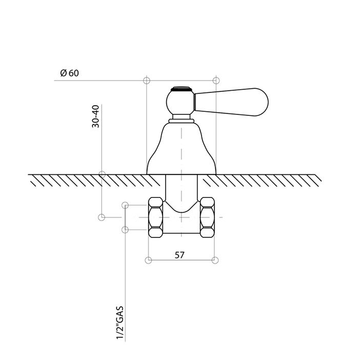Bongio Oxford Lux Кран, цвет хром/белый фарфор
