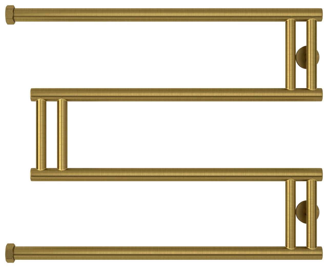 Полотенцесушитель водяной High-Tech model "M+" 500х650 (Состаренная ЛАТУНЬ)