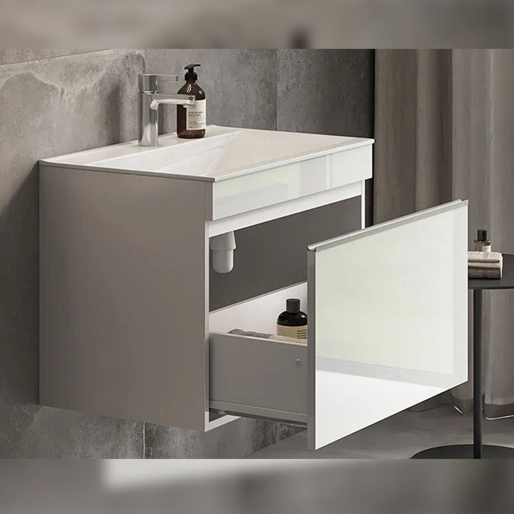 Тумба под раковину подвесная Velvex Pulsus tp.PUL.PUL.70.1Y белый глянец, 70 см, артикул tp.PUL.PUL.70.1Y белый глянец