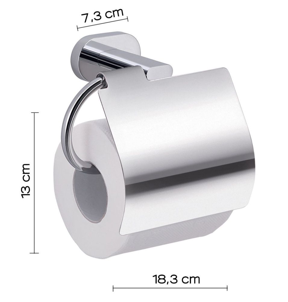 Gedy Bernina, бумагодержатель с крышкой, цвет хром