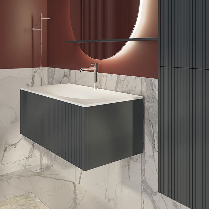 TW Shape комплект мебели, база с раковиной Kerasan 547001*1, 102х52см, с 1-м выдвиж. ящиком с механизмом push to open, цвет: серый матовый RAL7016 TW Shape комплект мебели, база с раковиной Kerasan 547001*1, 102х52см, с 1-м выдвиж. ящиком с механизмом push to open, цвет: серый матовый RAL7016