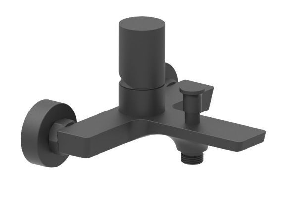 AQG Tube, однорычажный смеситель для ванны (излив 16,3 см), без набора для душа, цвет черный матовый